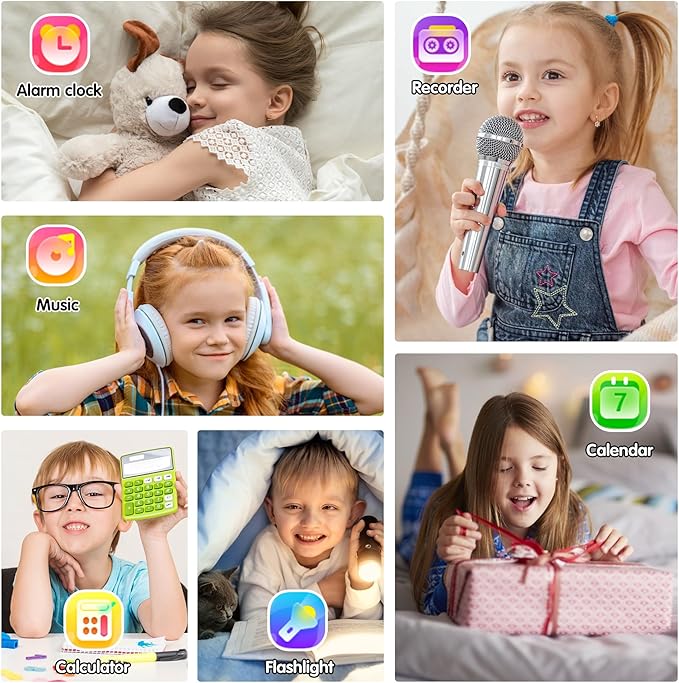 Kids Smart Game Watch with 24 Games HD Touch Screen Video Camera Music Player Pedometer Flashlight Alarm Clock 12/24 hr, Gifts for 5-12 Year Olds Boys