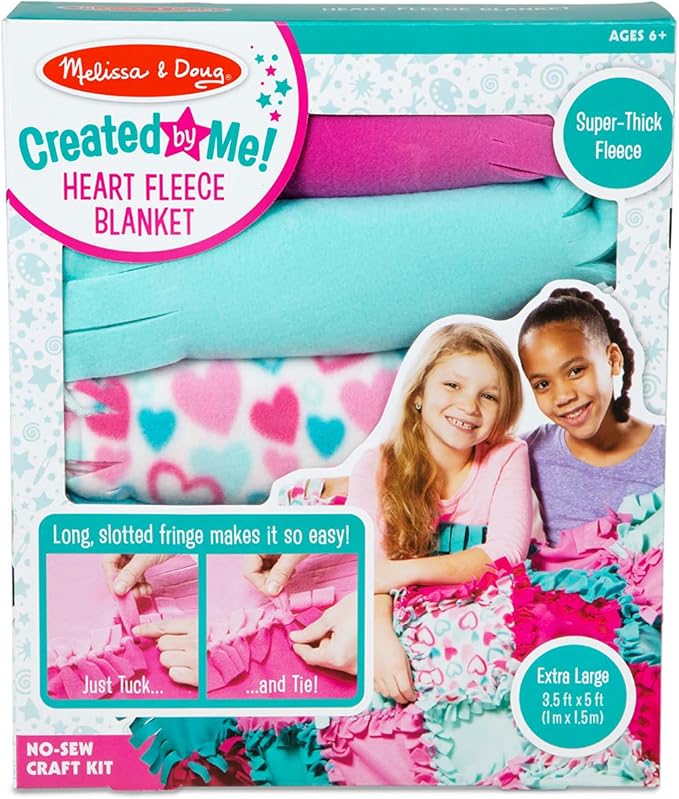 Melissa & Doug Fleece Quilt No-Sew Craft Kit, Multi