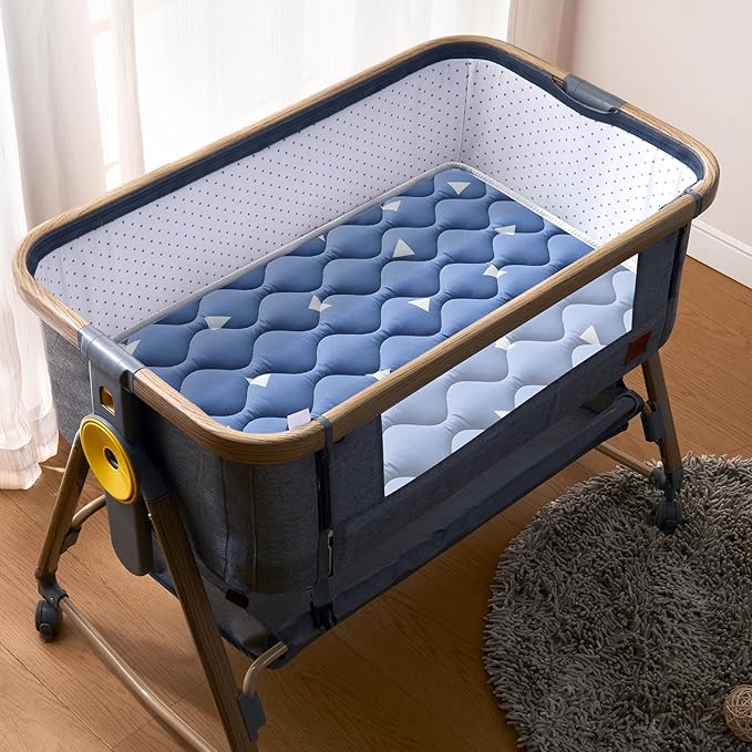 Baby Bassinet Mattress 33x 19 inches- Firm Support and Comfort Premium Foam,Noiseless and Odorless,Hypoallergenic Small Crib Mattress, Fits Moses Basket, Dual Sided with Soft Breathable Fabric