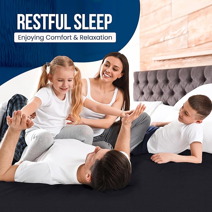 Utopia Bedding Waterproof Mattress Protector Twin XL Size, Premium Terry Mattress Cover 200 GSM, Breathable, Fitted Style with Stretchable Pockets (Black)