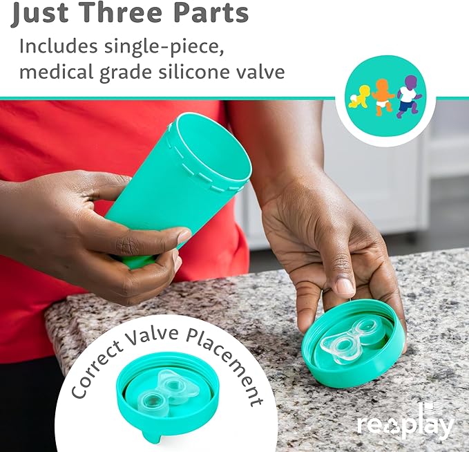Re-Play Sippy Cups for Toddlers - 10 Oz. Reusable Spill Proof Cups for Kids, Dishwasher/Microwave Safe - Made in USA - Set of 6-3.13" x 6.25" - Fairytale