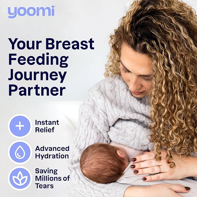 Breast Aid™ Soothing Cryogel Pads for Sore Cracked Nipples with HOCl, 10x Multiuse, Advanced Cooling Tech for Instant Relief & Repair, Rapid Hydration for Lasting Comfort for Breast Feeding Moms