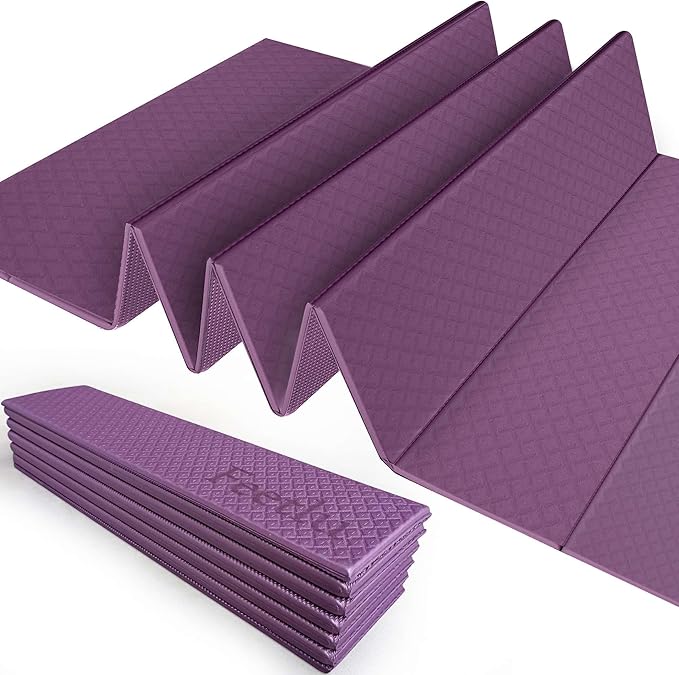Foldable Yoga Exercise Mat – Lightweight, Anti-Slip, and Easy to Store for Yoga, Pilates, Home Workouts, and Floor Exercises