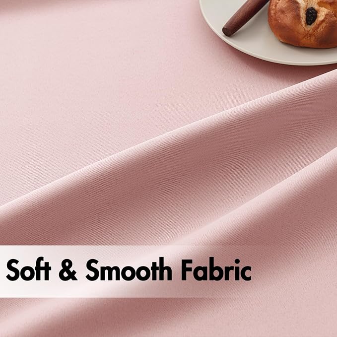 ANRODUO Light Pink Blackout Curtains for Girls Bedroom Living Room 96 Inches Long 2 Panels, Back Tab Rod Pocket Pinch Pleated Thermal Insulated Room Darkening Curtains, 52 x 96 Inch