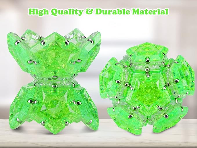Magnetic Fidget Sphere Stress Relief Toys for Adults Kids, Anxiety Sensory Fidget Toys with Strong Neodymium Magnets, Desk ADHD Focus Tool Gift for Men Women (2.67'' Travel-Safe Toy Ball)