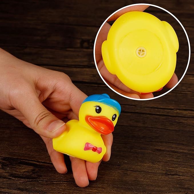 Set of 15 Duck Bath Toy Rubber Duckies, 2 Inches Bathtub Duck Set Squeak Rubber Floating Duck Baby Shower Bath Tub Pool Toys