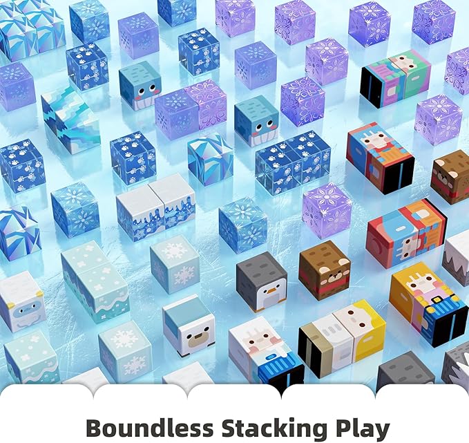 GobiDex 100PCS Magnetic Blocks Magnet Building Toys, Princess Castle Toys for Girls, Upgraded STEM Sensory Birthday Gift for Kids Age 3+ Years Old