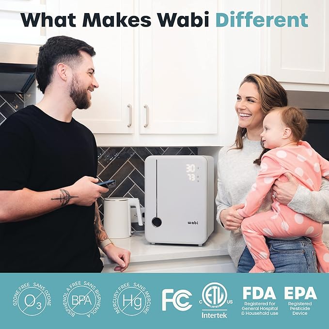 Wabi UVC LED Sanitizer & Dryer Ultra (Gray + Black Trim)