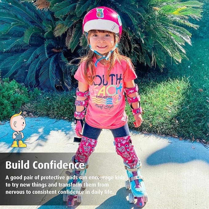 Soft-Style Kids Knee and Elbow Pads with Bike Gloves, Flexible Impact-Resistant Gear for Ages 2-11, Designed for Balance Bikes, Roller-Skating, and Skateboarding