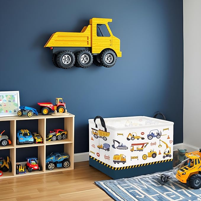 HIYAGON Rectangular Car Basket Kids Baby Storage Basket Toy Storage Bin Organizer Box Car Room Decor(Vehicle)