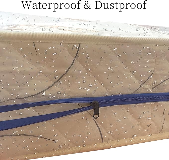 King Mattress Bag for Moving and Storage Cover -5 Mil Zipper Plastic Waterproof Mattress Storage Bag 82x78x14 inches,1 Pack