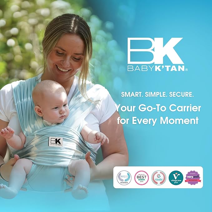Original Baby K'tan Baby Carrier: #1 Easy Pre-Wrapped, Soft, Slip-On, No Rings, No Buckles | 5 in 1 Baby Sling Gift | The Best Hands Free Infant Wrap For Newborn to Toddler up to 35lb (See Size Chart)