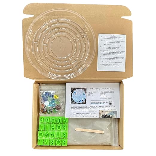 Large DIY Handprint Stepping Stone Kit, Mother's Day Gift, Footprint Stepping Stone (10 Inch + Stamp Set)