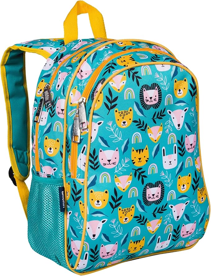 Wildkin 15-inch Kids Backpack – Durable, Padded, Adjustable for School & Travel - Party Animals