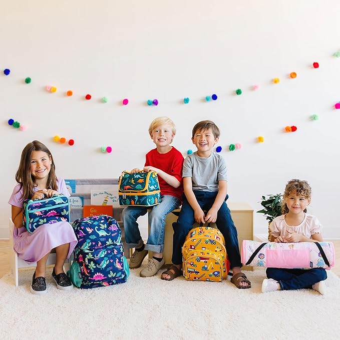 Wildkin 16-inch Kids Backpack – Durable, Padded & Spacious School Bag for Boys & Girls - Confetti Blue