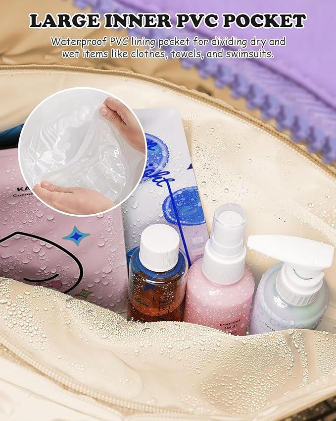 Birthday Gifts for 8 9 10 11 12 13 14 Year Old Girls-Initial Duffle Bag, Carry On Bags for Women，Overnight Bag with Wet Pocket，Lightweight Travel Bags Personalized Gym Tote with Makeup Pouch