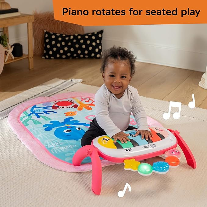 Baby Einstein Ocean Explorers 4-in-1 Kickin Tunes Jellyfish Jamboree Music & Language Discovery Gym, Pink, Ages 0 Months and Up