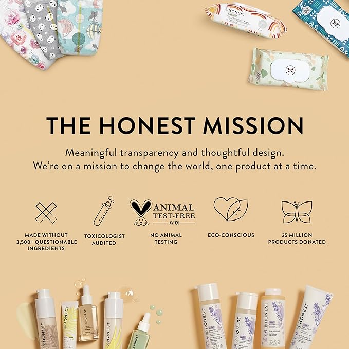 The Honest Company 2-in-1 Cleansing Shampoo + Body Wash for Sensitive Skin | Gentle for Baby | Naturally Derived, Tear-free, Hypoallergenic | Fragrance Free, 10 fl oz