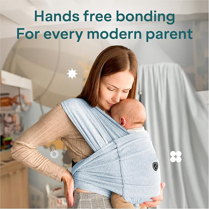 Koala Babycare Baby Carrier Wrap, Easy to Wear As a T-Shirt - Original Baby Carrier Newborn to Toddler - Sling One Size Fits All - Baby Wraps Carrier Up to 22lbs