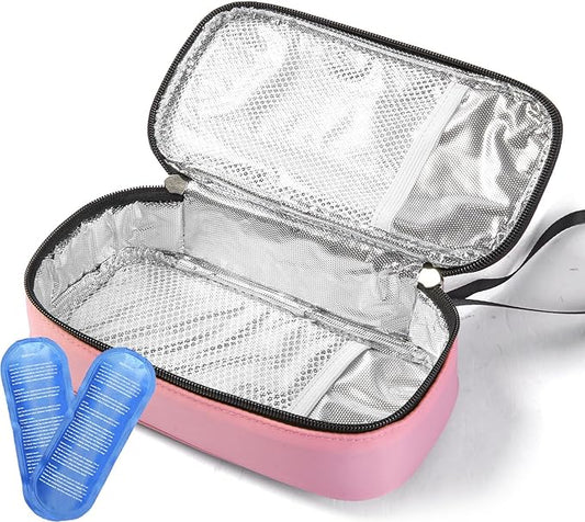 Insulated Breastmilk Cooler Bag with 2 Ice Packs - Breastmilk Cooler Organizer Bag for Daycare, Breastfeeding Mom Travel Outdoor