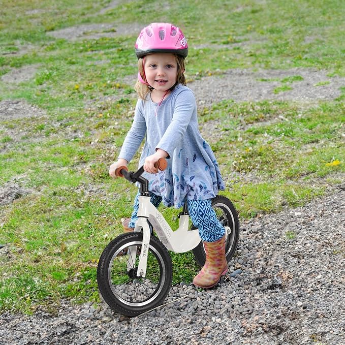 14" Kids Balance Bike for 3,4,5,6 Year Old Boys and Girls, Air Tires with Magnesium Alloy Frame, Lightweight No Pedal Toddler Training Bicycle
