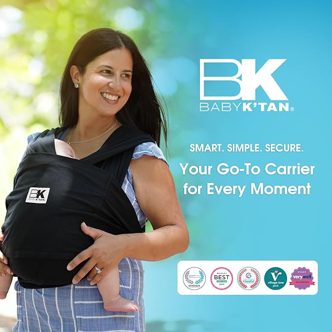 Original Baby K'tan Baby Carrier: #1 Easy Pre-Wrapped, Soft, Slip-On, No Rings, No Buckles | 5 in 1 Baby Sling Gift | The Best Hands Free Infant Wrap For Newborn to Toddler up to 35lb (See Size Chart)
