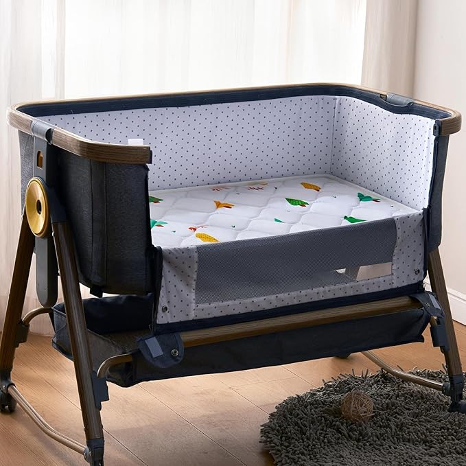 Baby Bassinet Mattress 35 x 20 inches- Firm Support and Comfort Premium Foam,Noiseless and Odorless,Hypoallergenic Small Crib Mattress, Fits Moses Basket, Dual Sided with Soft Breathable Fabric