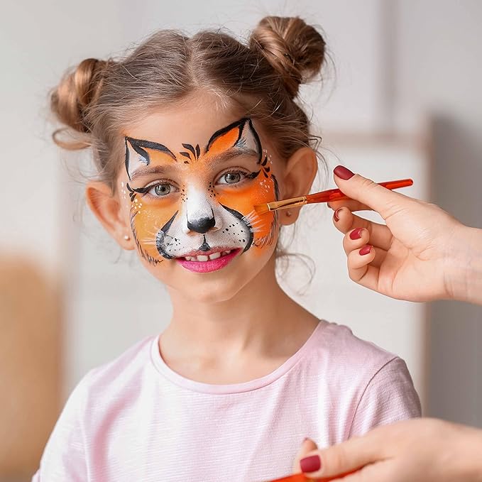 Face Body Paint Oil Palette - Professional Safe Non Toxic Halloween Makeup Painting Kit for Kids & Adults, Flash Colors for Party, Cosplay, SFX, Tattoo, Fancy Dress & Stage Makeup