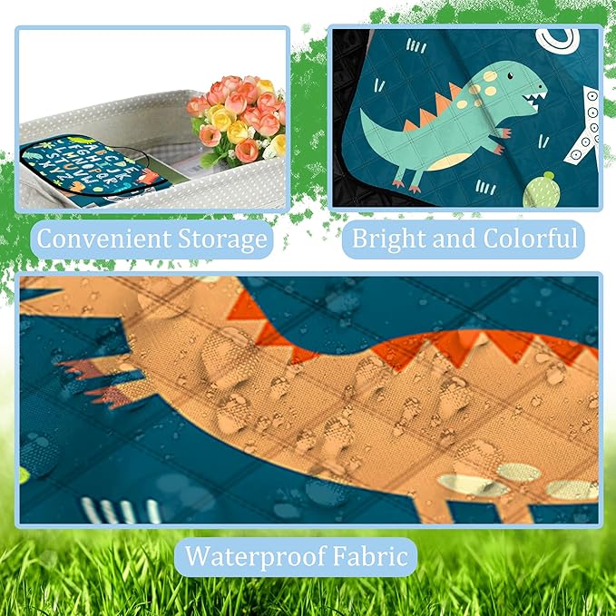 Extra Large Picnic Blanket Waterproof,80"x 80"Foldable Machine Washable Beach Blankets,Outdoor Blanket for 6-8 Adults,Picnic Mat Suitable for Indoor Crawling,Park Beach,Camping,Hiking,Travel( Blue)