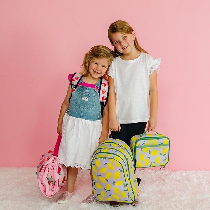 Wildkin 15-inch Kids Backpack – Durable, Padded, Adjustable for School & Travel - Lilac Lemonade