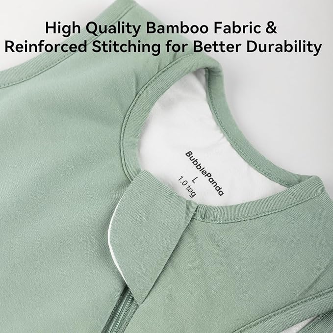 Rayon Made from Bamboo Sleep Sack 6-12 Months 1.0 Tog Ultra Soft Baby Wearable Blanket Toddler Sleeping Sack for Babies Unisex Girl Boy 2-Way Zipper Baby Sleeping Bag Breathable Lightweight Medium