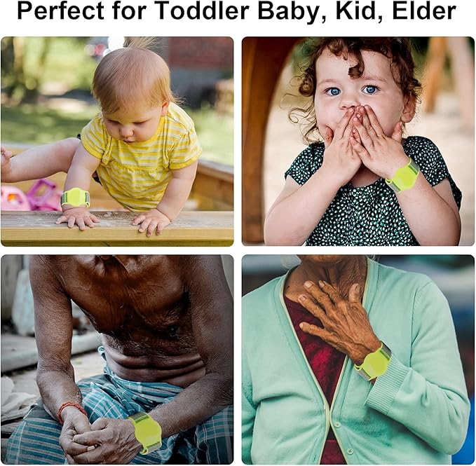 Kids Wristband Compatible with Apple AirTag, Protective Case for Air Tag GPS Tracker Holder with Nylon Bracelet, Adjustable Anti Lost Watch Band for Toddler Child Elder(Yellow)