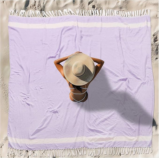 Oversized Turkish Beach Towel Blanket XXL Cotton Sandproof Towels Boho Woven Extra Large Big Sand Free Giant Throw Thick Blankets Huge Quilt XL Picnic Camping Necessities Cloud For Adult Gifts