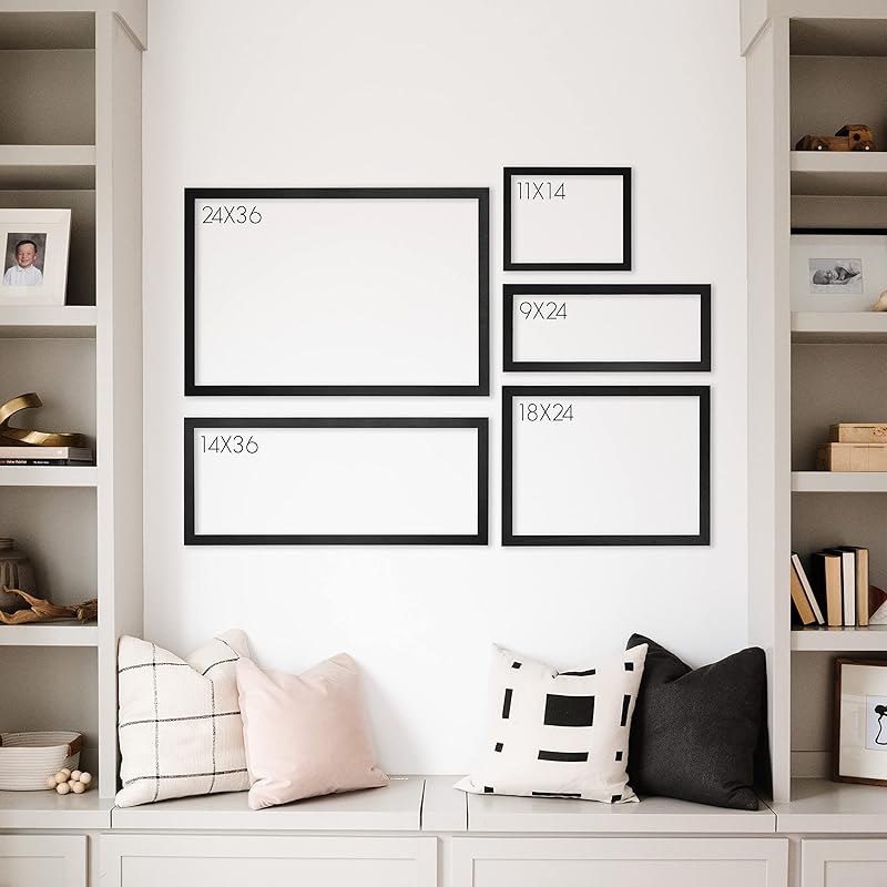 Personalized Dry Erase Wall Calendar with Custom To do list and Notes Organization Sections | Large Whiteboard Calendar (36" W x 24" H, White-Washed Frame)