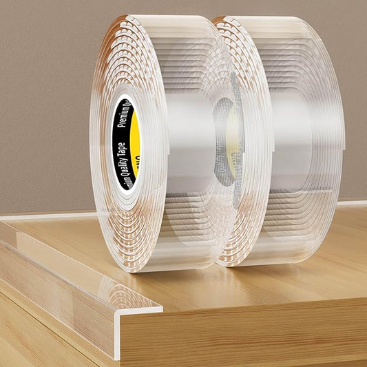 2Pack Clear Edge Protector,Safe Corner Protector, Anti-Sharp Edge Protector, for Furniture, Drawers, Tables, Cabinets 1.57inX3.28FT