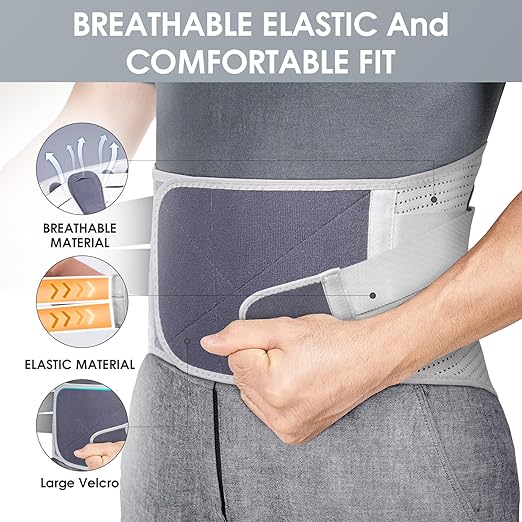 Elastic Abdominal Binder Lower Waist Support Belt, Post Surgery Postpartum Belly Band Wrap Back Support Belt Stomach Compression Wrap Waist Recovery for Men and Women (X-Large)