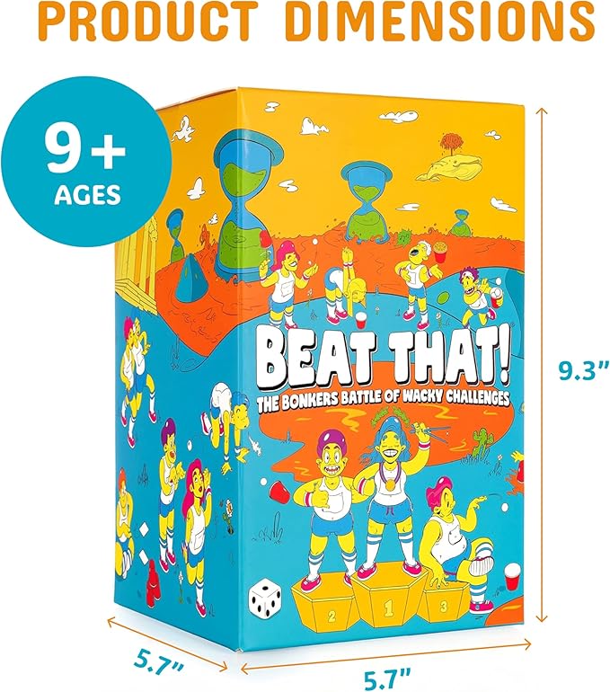 Gutter Games Beat That! - The Bonkers Battle of Wacky Challenges [Family Party Game for Kids & Adults]