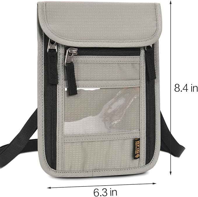 Neck Wallet Lightweight RFID Blocking Waterproof Travel Pouch for Women Men
