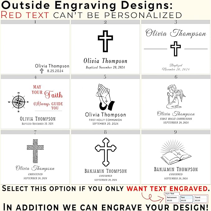 First Communion Box Acacia Wood - Personalized Baptism Gift for Boys, Christening Storage for Baby, Personalized Baptism Gifts for Girls, Engraved Confirmation Keepsake Box w/ Name 11.5 x 8.5 x 5.5 in