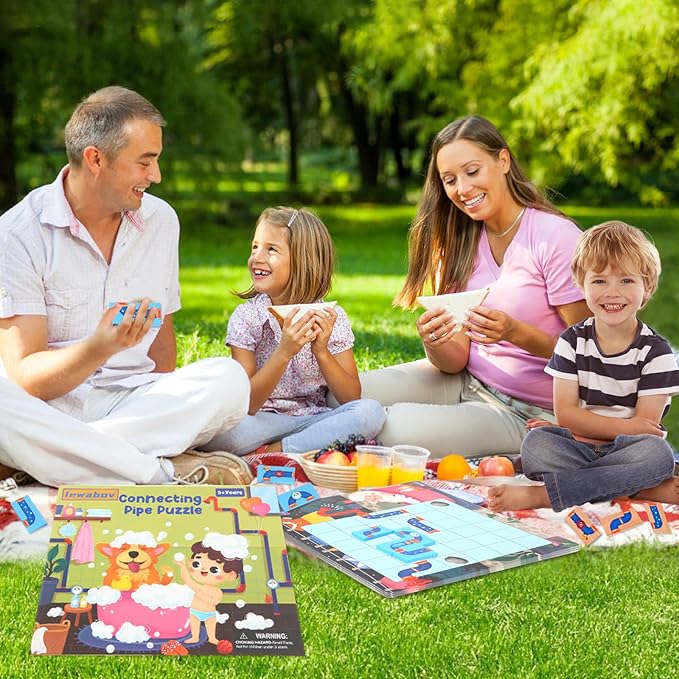 Logical Puzzle,Sequence Matching Game,with Game Cards（30 Scenes）,Classic Path Planning Game,STEM Educational Toys,Family Game,Logic Labyrinth Games for Adults and Kids(2 Puzzles).