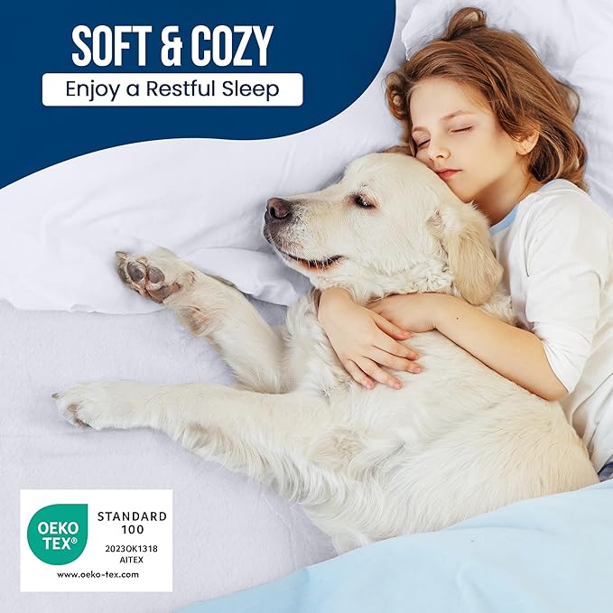 Utopia Bedding Waterproof Mattress Protector Super Queen Size, Premium Terry Mattress Cover 200 GSM, Breathable, Fitted Style with Stretchable Pockets (White)