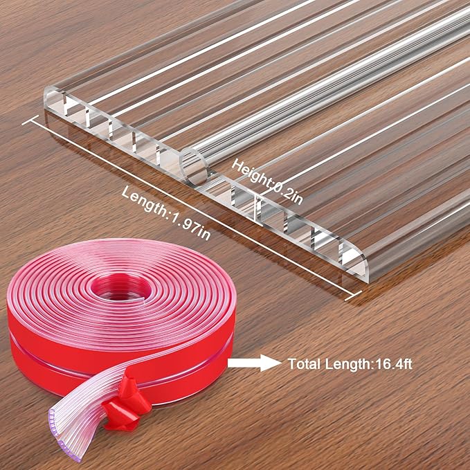 HOMREALM Baby Proofing 16.4ft Long (1.97" Wide) Corner Protector Baby Corner Guards Furniture Corner & Edge Safety Bumpers Clear Baby Proofing Bumper Cushion for Table Furniture Sharp Corners