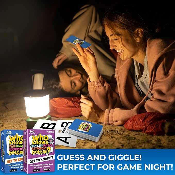 Board Games for Kids 8-12 and Family - Set of 4 Who Knows It Better? - 2000+ Questions Across Biology, Culture, STEM and Math - Educational Trivia Cards for Learning and Game Night
