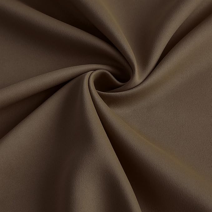 KEQIAOSUOCAI Pinch Pleated Blackout Curtains 63 Inches Long, Thermal Insulated Darkening Bedroom Drapes 2 Panels Set Burg Pleats Viral Curtains for Kids Room(Chocolate Brown,40"x 63"x 2)