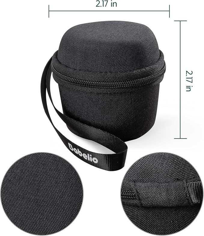Babelio Portable Travel Case for Babelio Pocket Mini White Noise Machine, Double Stitch Zipper - Perfect for Traveling (CASE ONLY - Textile Black)