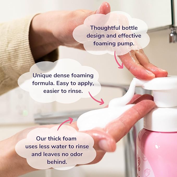Unscented Foam Bottle Wash Refill, Natural Plant Based Baby Bottle & Dish Soap, No Artificial Fragrance or Additives, Gentle for Washing Bottles, Pacifiers and Toys, Easy Rinse, 15.21 Fl Oz