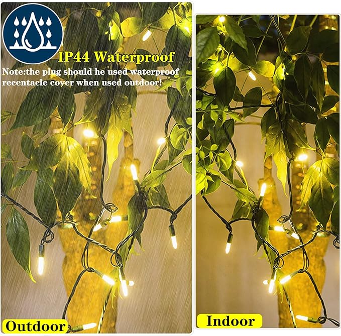 60 LED Warm White Twinkle Christmas String Lights Plug in, 15 of 60 Lights Twinkle,Connect up to 45 Sets,UL Certified 22 Ft Mini Twinkling Christmas Tree Lights,Indoor Outdoor Use