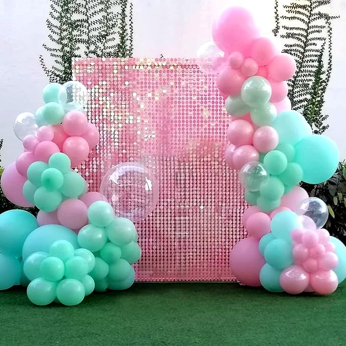 RUBFAC 129pcs Clear Balloons Different Sizes 18 12 10 5 Inches for Garland Arch, Transparent Balloon for Birthday Baby Shower Wedding Party Decoration