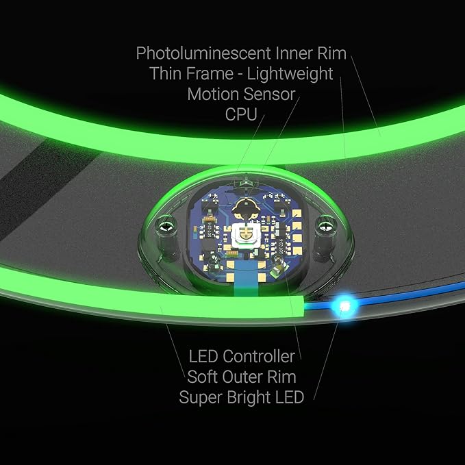 TOSY Flying Ring - 16 Million Color RGB or 12 LEDs, Super Bright, Lost Mode, Auto Light Up, Camping Essentials for Kids/Teens/Boy/Girl, Safe & Soft, Waterproof, Pool/Beach Games, Lightweight Toy