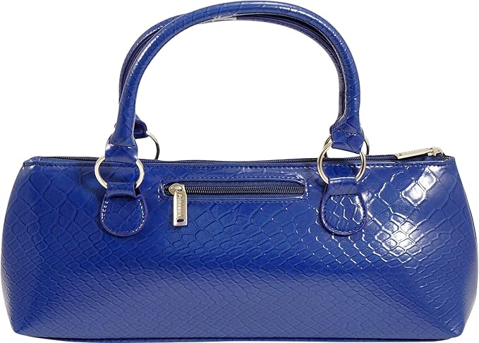 Wine Clutch Bag (Thermal Insulated) Trendy Women’s Carry Tote | Holds Red & White 750mL Bottles | Trendy Fashion | Incl. Portable Waiter-Style Corkscrew (Blue Burmese)